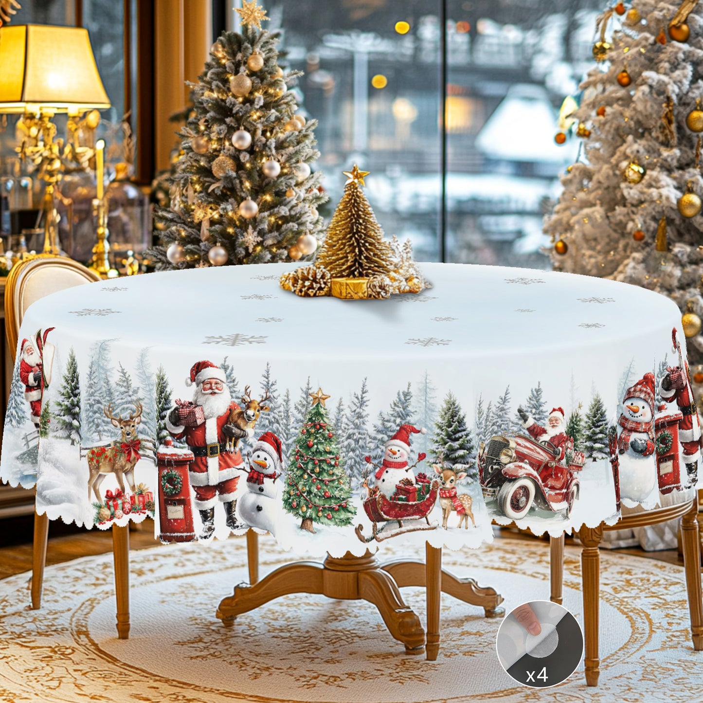 Christmas Tablecloth – Waterproof & Washable