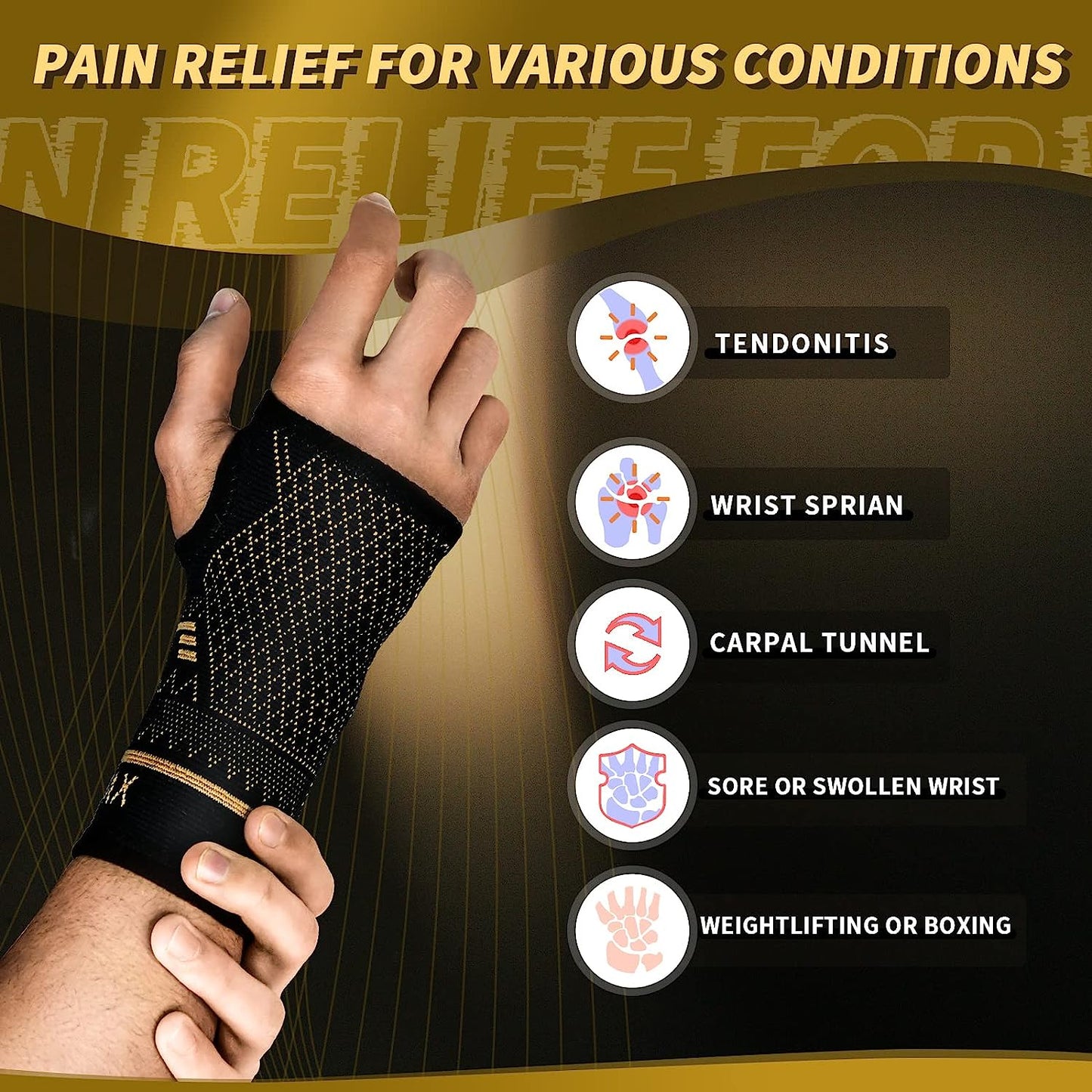 Copper Wrist Pain Support
