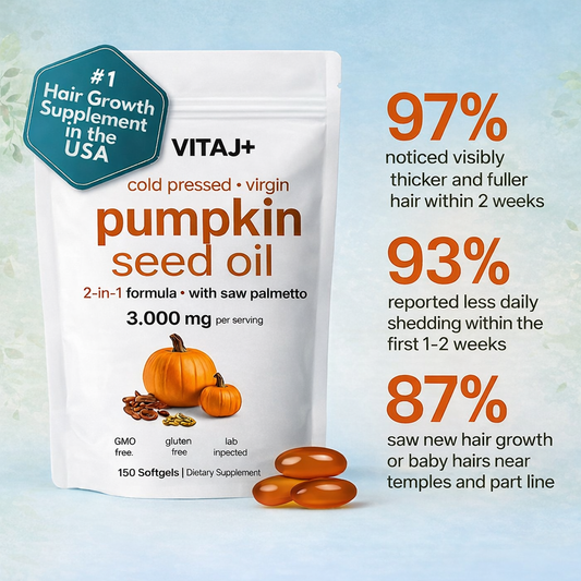 Vitaj+™ Virgin Pumpkin Seed Oil – Hair, Skin & Wellness