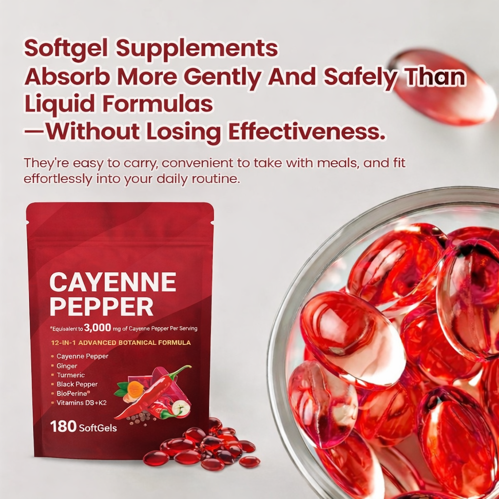 Vitaj+ Cayenne Pepper Softgels – Daily Wellness Supplement