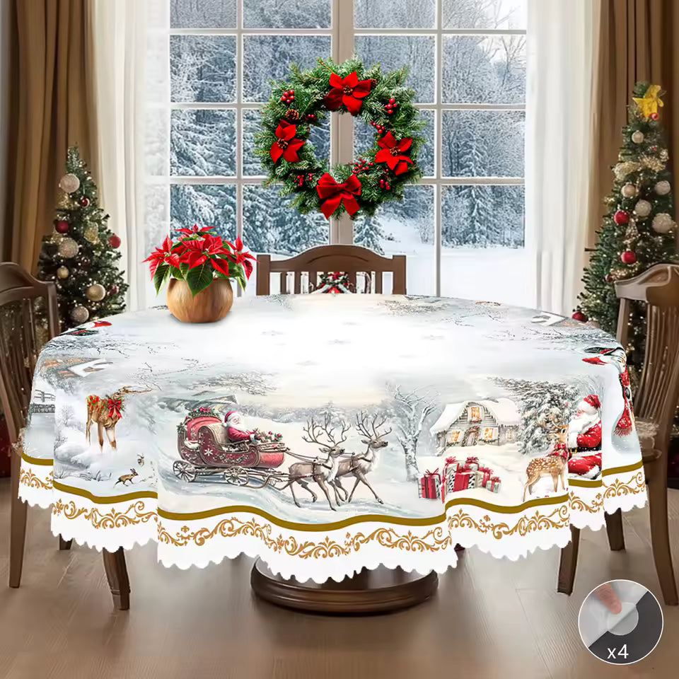 Christmas Tablecloth – Waterproof & Reusable