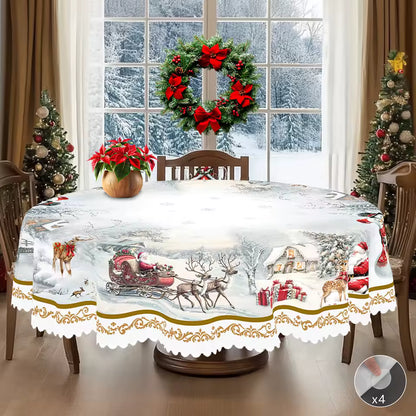 Christmas Tablecloth – Waterproof & Reusable