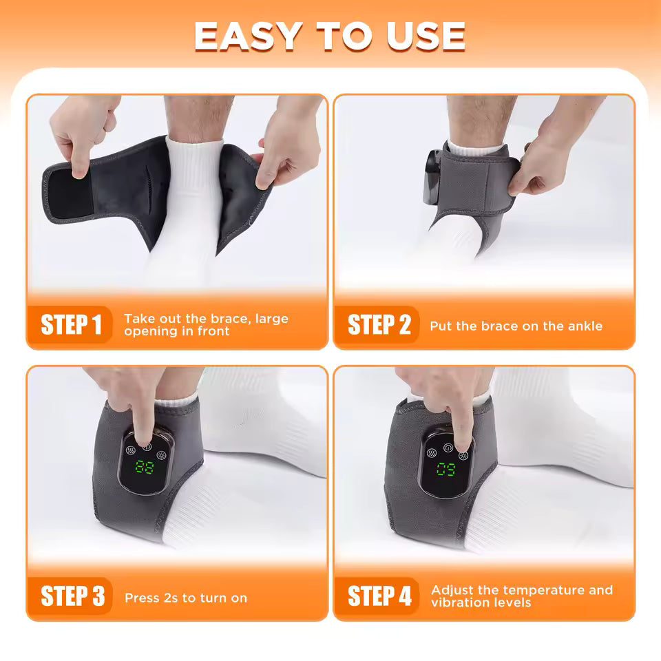 Infrared Heated Ankle Brace & Vibration Therapy