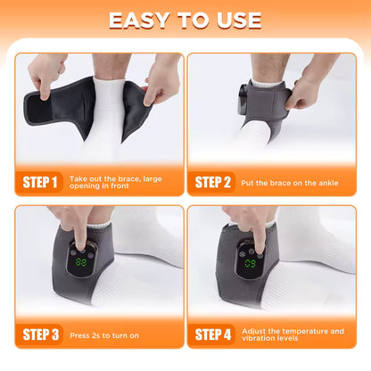 Infrared Heated Ankle Brace & Vibration Therapy