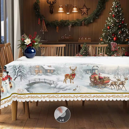 Christmas Tablecloth – Waterproof & Reusable