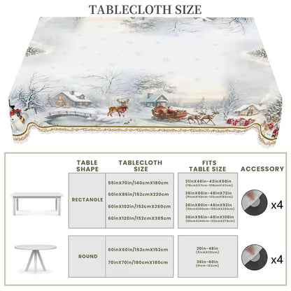 Christmas Tablecloth – Waterproof & Reusable