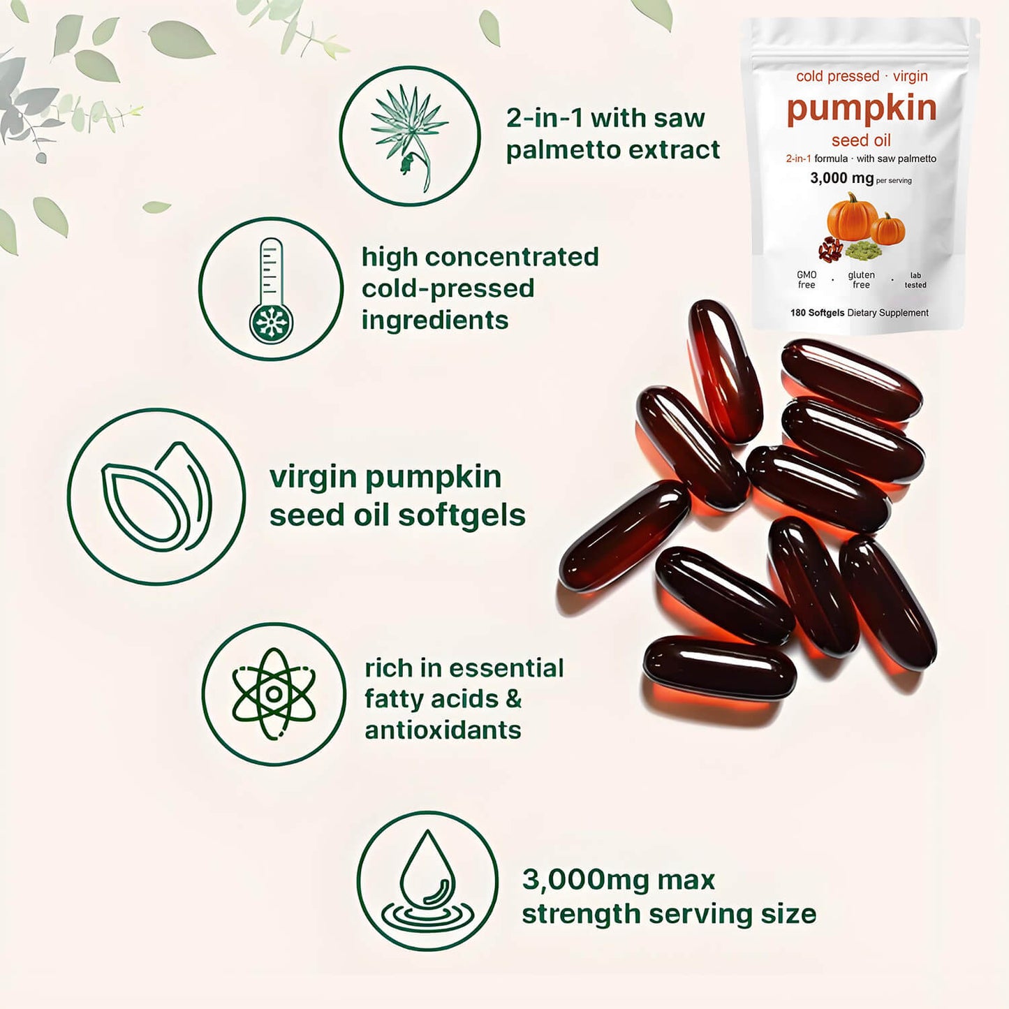 Vitaj+™ Virgin Pumpkin Seed Oil – Hair, Skin & Wellness
