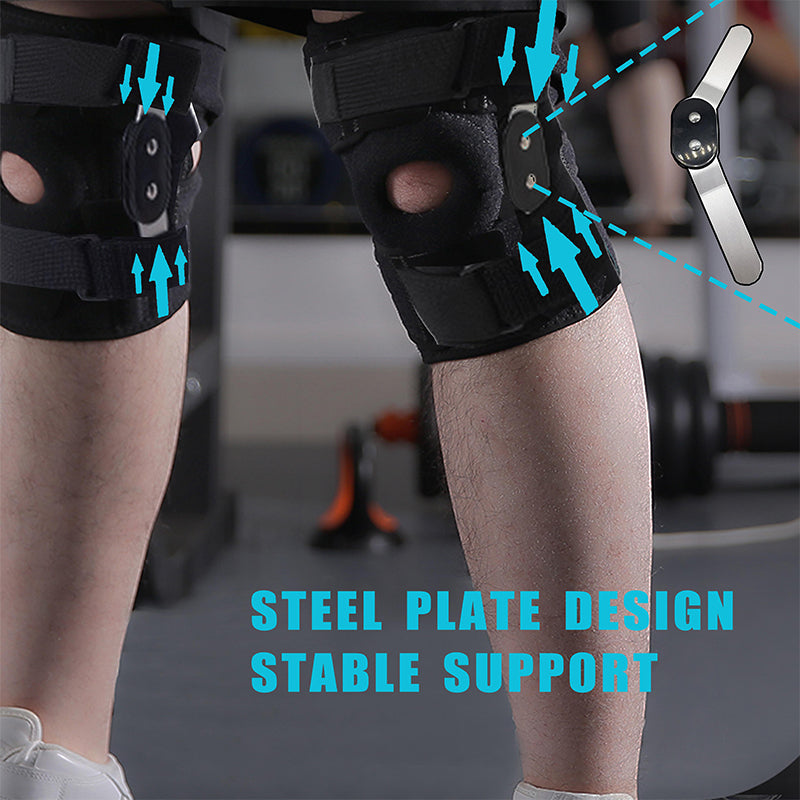 Adjustable Knee Support Brace with Side Stabilizers