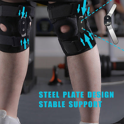Adjustable Knee Support Brace with Side Stabilizers