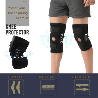 Adjustable Knee Support Brace with Side Stabilizers